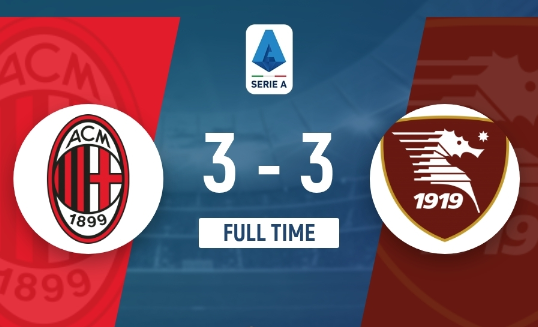 意甲收官-米兰3-3萨勒尼塔纳 吉鲁告别战进球米兰终场前连丢2球 意甲收官-米兰3-3萨勒尼塔纳 吉鲁告别战进球米兰终场前连丢2球