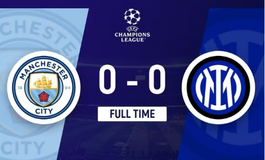 欧冠-曼城0-0国米 德布劳内伤退达米安单刀回传两队35射未进球 欧冠-曼城0-0国米 德布劳内伤退达米安单刀回传两队35射未进球