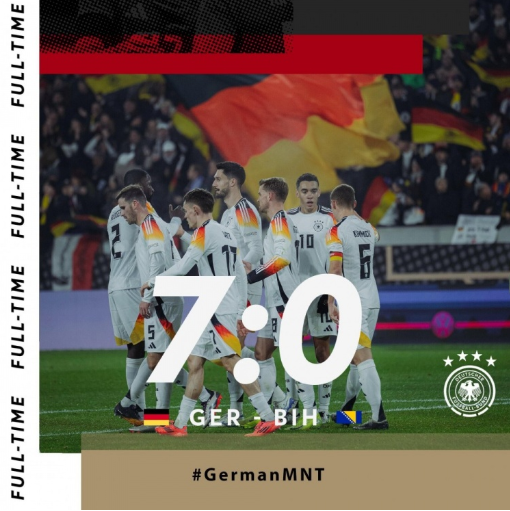 欧国联-德国7-0波黑锁欧国联A3头名 维尔茨2射1传哈弗茨传射