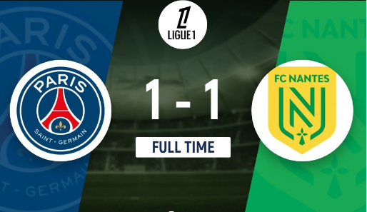 法甲-巴黎1-1南特终结联赛5连胜仍领跑 阿什拉夫破门李刚仁中柱 法甲-巴黎1-1南特终结联赛5连胜仍领跑 阿什拉夫破门李刚仁中柱