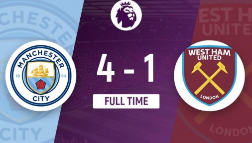 英超-曼城4-1大胜西汉姆,哈兰德双响萨维尼奥造三球 英超-曼城4-1大胜西汉姆,哈兰德双响萨维尼奥造三球