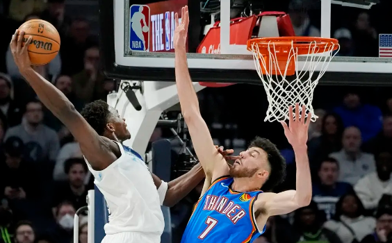 爱德华兹23+8亚历山大24分 里德两双森林狼116-101轻取雷霆