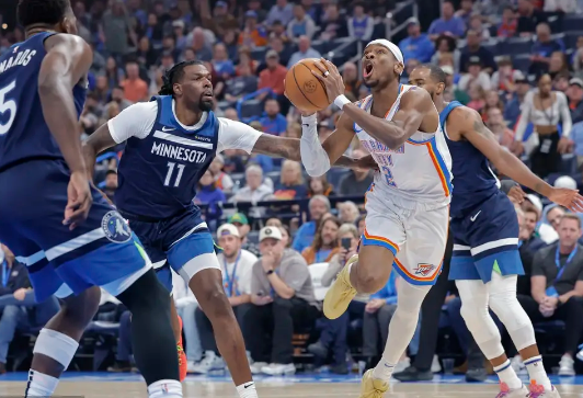 末节4分钟轰16-0！森林狼加时逆转雷霆 SGA39+10+8 华子15中5