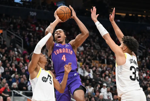 奎克利34+5+5 巴恩斯22+12+6 凯斯勒18+25+8帽 猛龙击退爵士